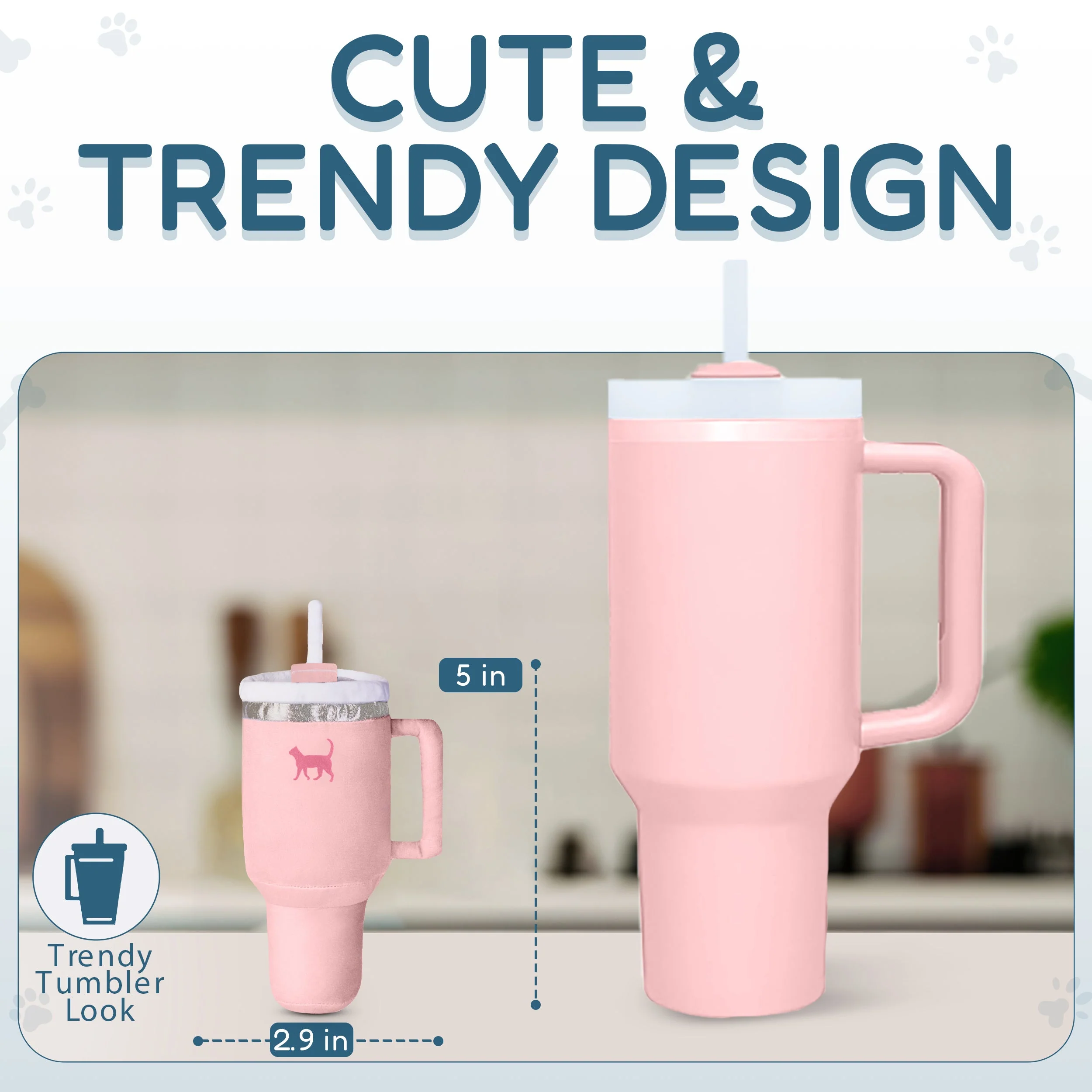 Kitty Cup Cat Tumbler Toy with Catnip & Crinkle Paper- Ideal Cat Birthday Gift - Image 4
