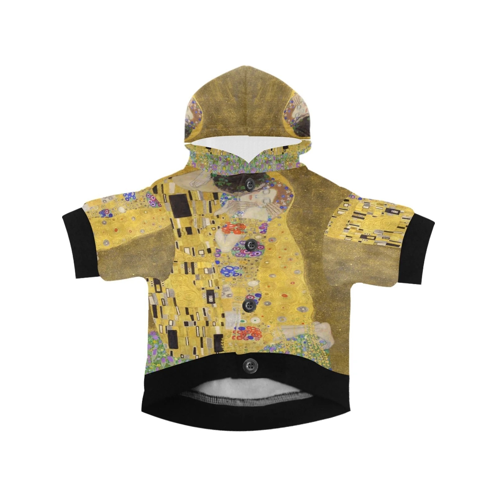 Klimt The Kiss Button Hoodie - Image 3