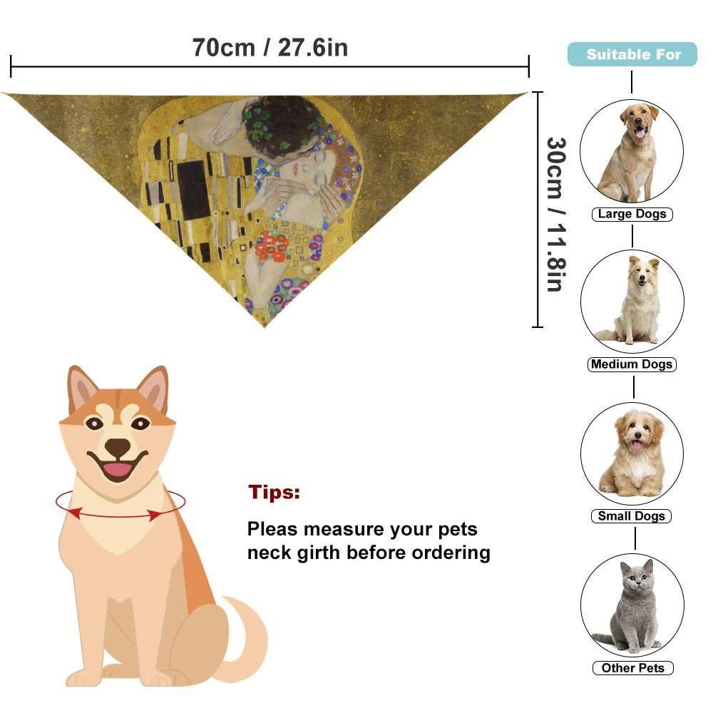 Klimt The Kiss Pet Scarf - Image 3