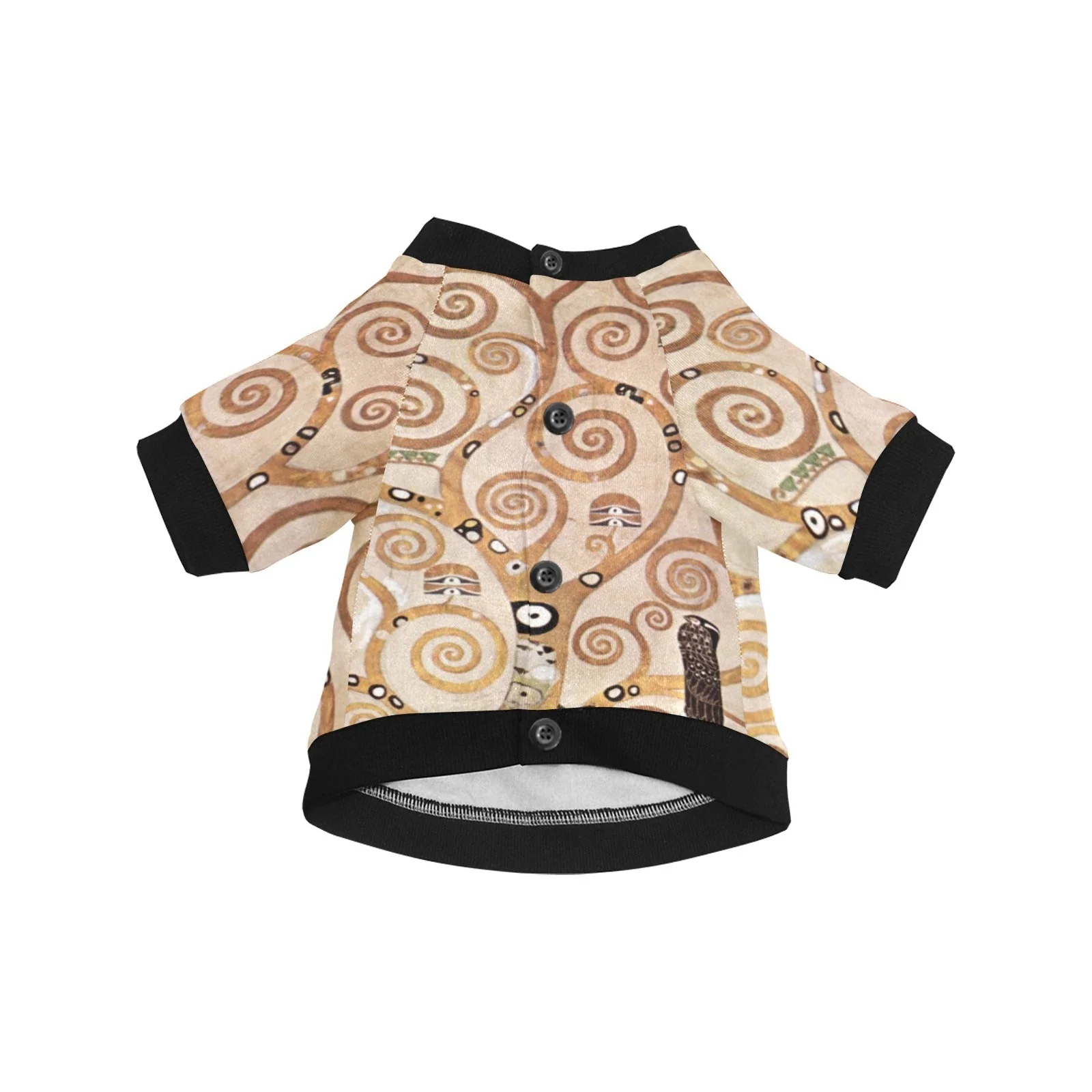 Klimt Tree of Life, Stoclet Frieze Round Neck Shirt - Image 3