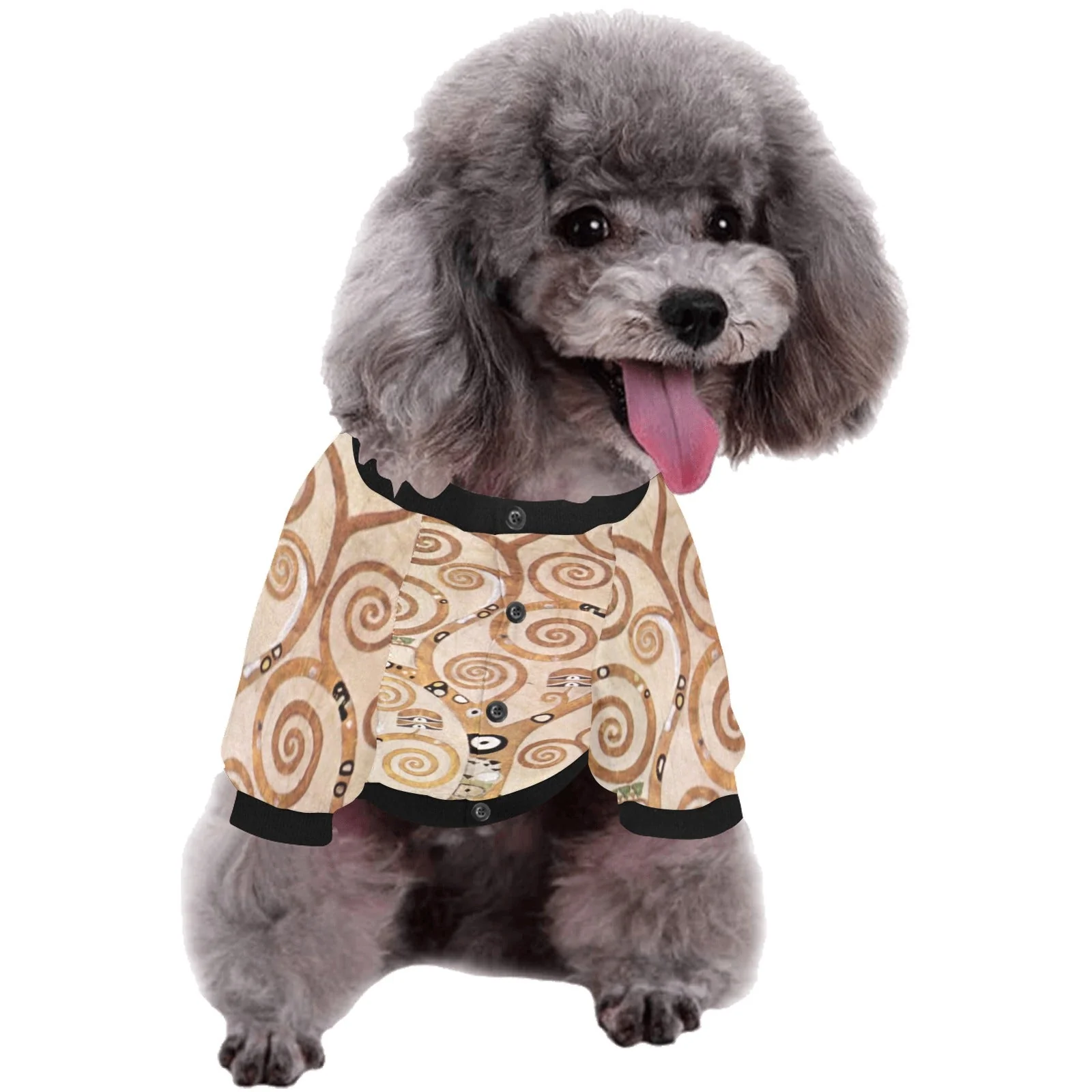 Klimt Tree of Life, Stoclet Frieze Round Neck Shirt - Image 4