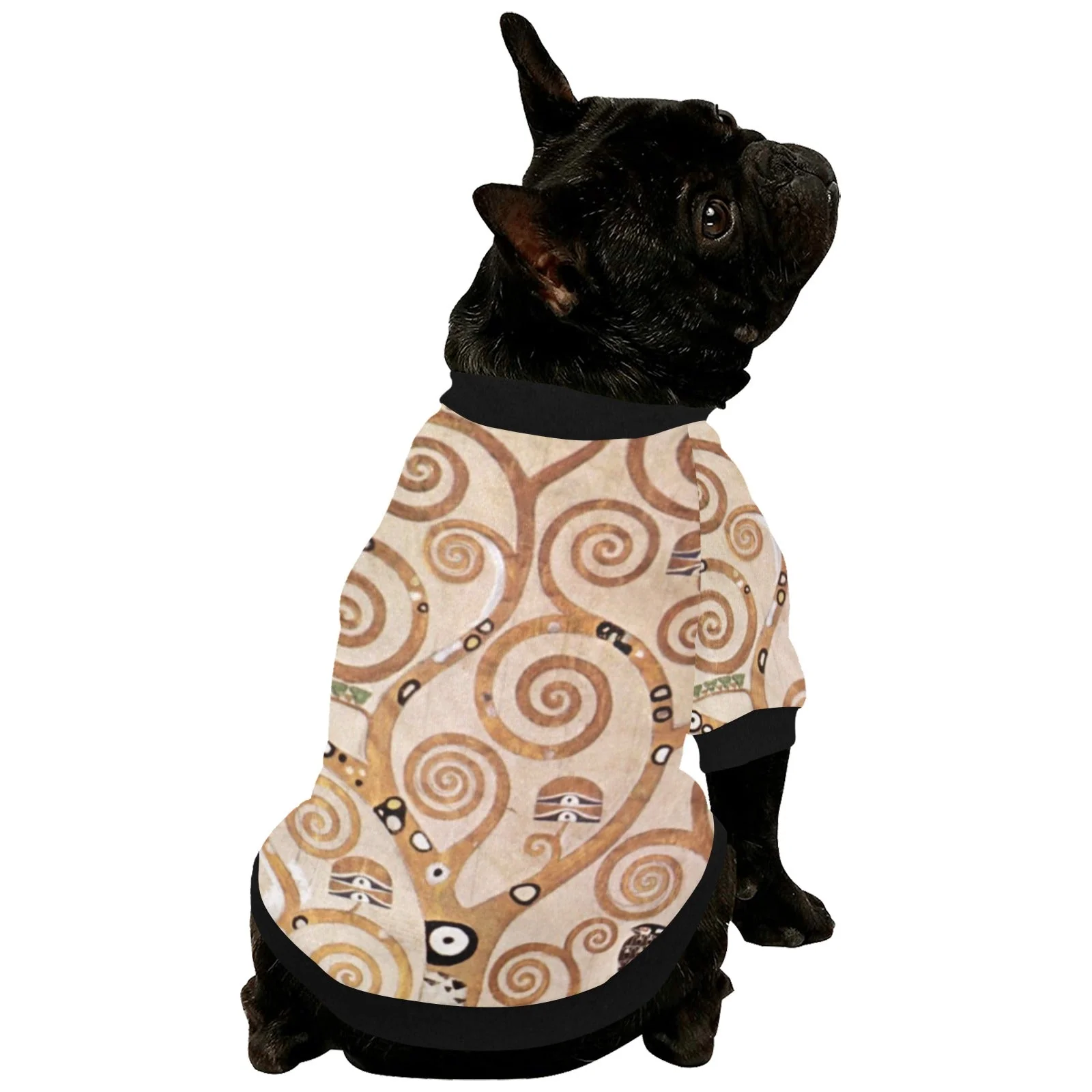 Klimt Tree of Life, Stoclet Frieze Round Neck Shirt - Image 5