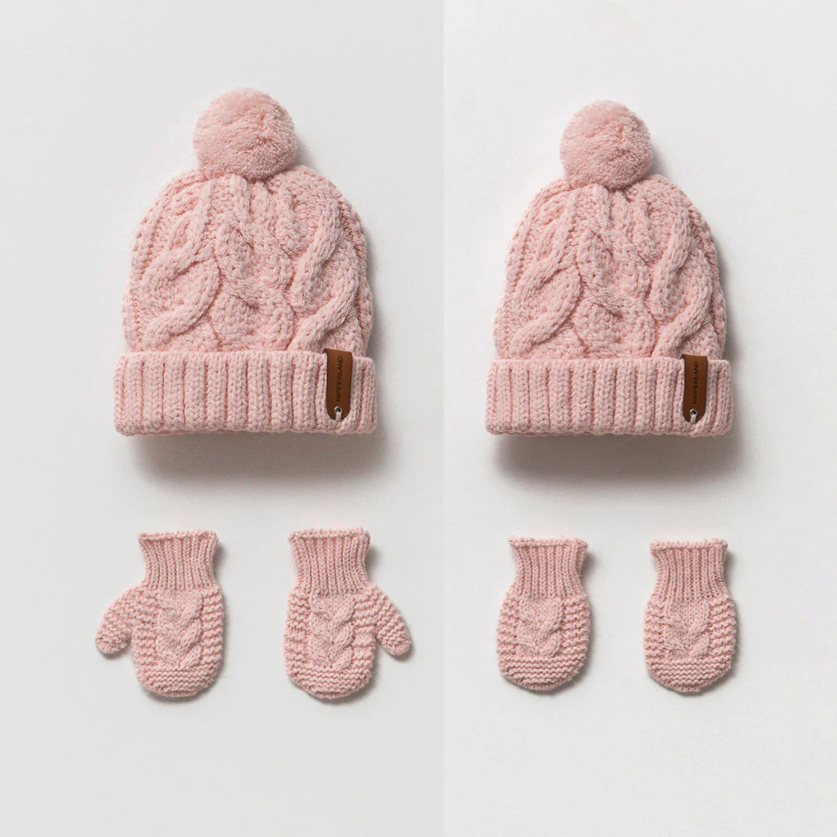 Knit  Beanie and Mitten Set - Image 2