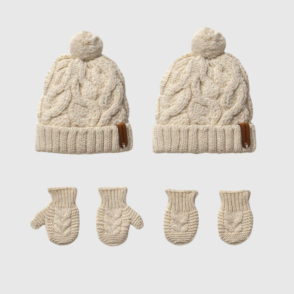 Knit  Beanie and Mitten Set - Image 3
