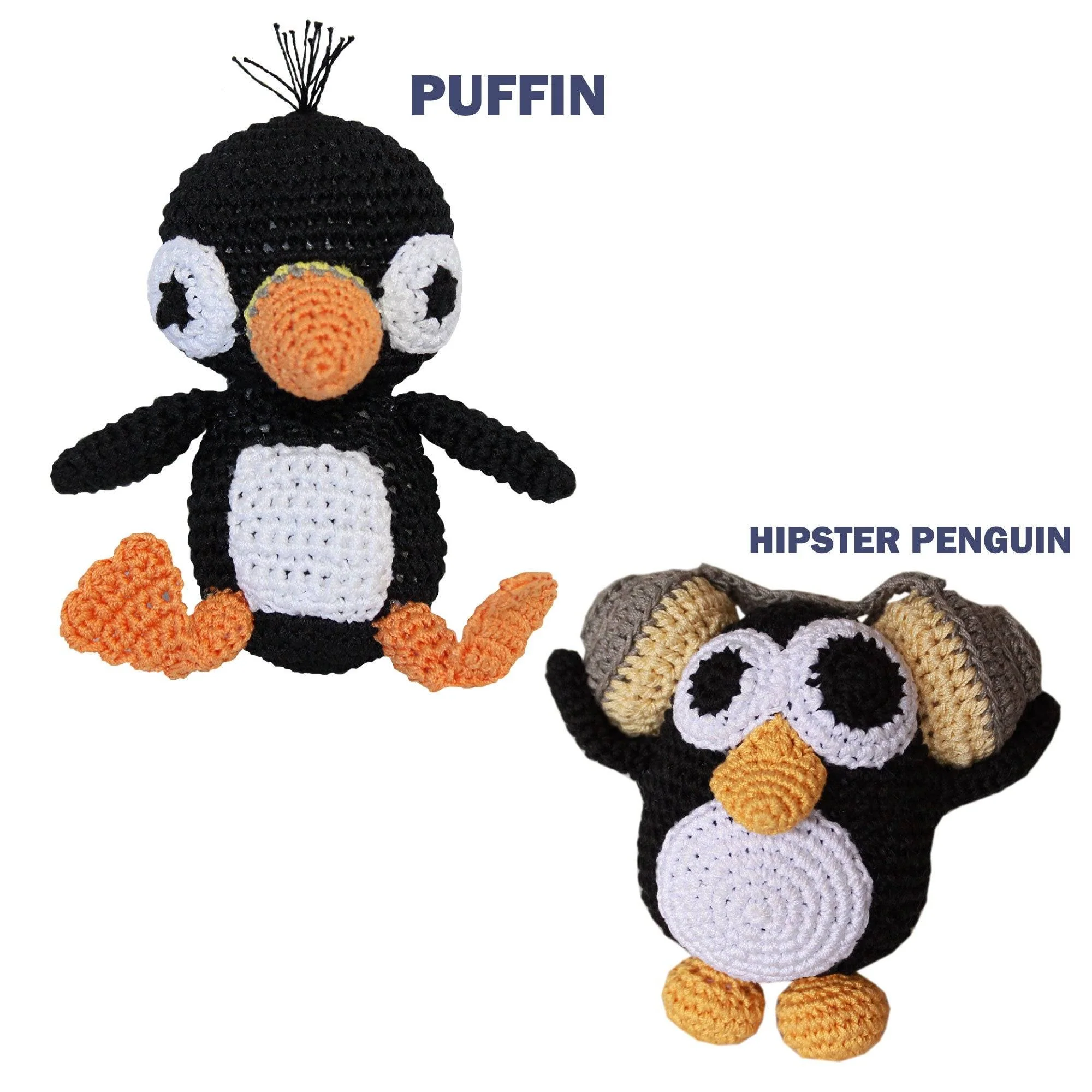 Knit Knacks Organic Cotton Pet & Dog, Puffin or Hipster Penguin - Image 2