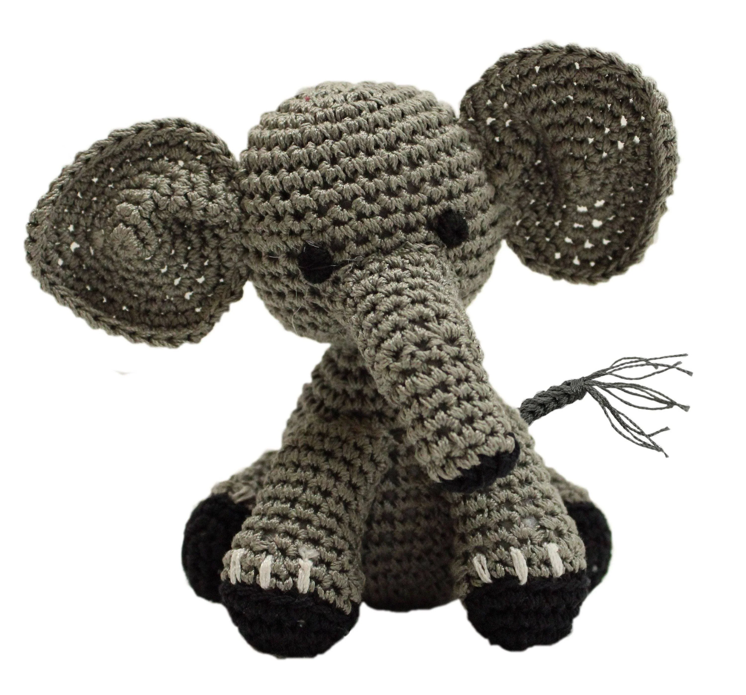 Knit Knacks Organic Cotton Pet, Dog Toys, "Animals" (Choose from: Sloth, Zebra, Giraffe, Hyena, Elephant, Lion, or Sea Turtle) - Image 3