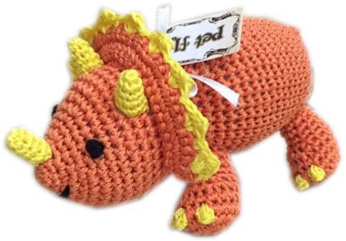 Knit Knacks Organic Cotton Pet, Dog Toys (Choose from: Pig, Fox, Owl, Guinea Pig or Triceratops) - Image 3