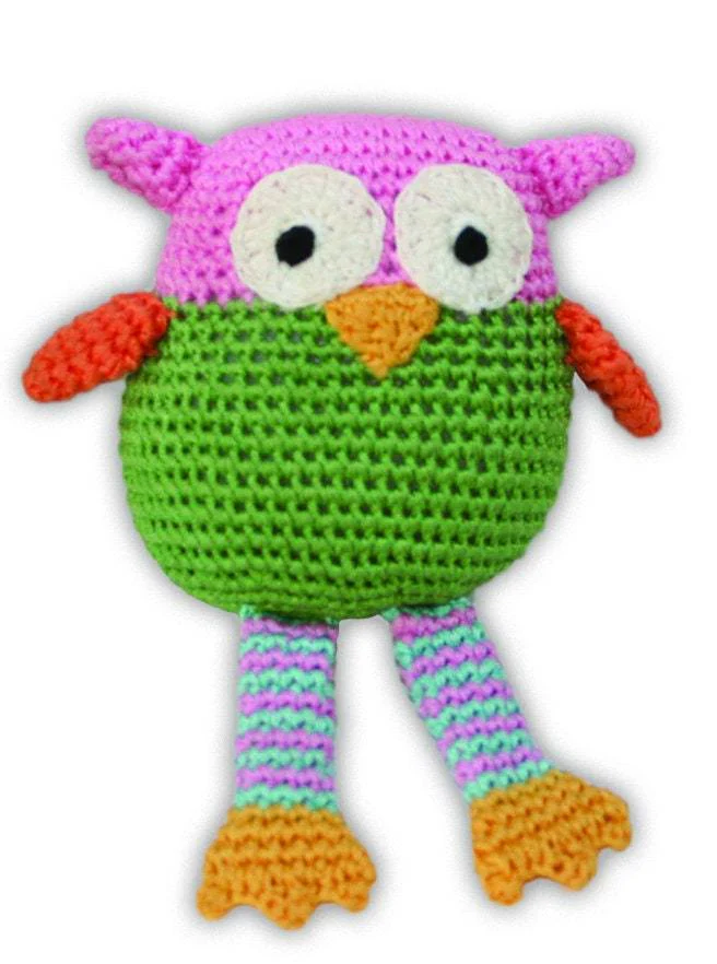 Knit Knacks Organic Cotton Pet, Dog Toys (Choose from: Pig, Fox, Owl, Guinea Pig or Triceratops) - Image 7