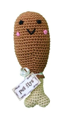 Knit Knacks Organic Cotton Pet & Dog Toys, "Food Collection" (Choose from: Hamburger, Hot Dog, Drumstick, Pizza, Soda, or Ice Cream Cone) - Image 6