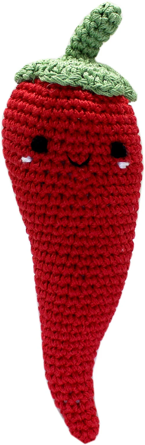 Knit Knacks Organic Cotton Pet & Dog Toys, "Fruits" (Choose from: Strawberries, Pear, Pineapple, Lemon, Chili Pepper, Avocado or Banana) - Image 3