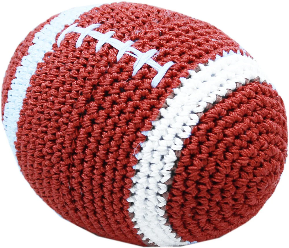 Knit Knacks Organic Cotton Pet & Dog Toys, "Sports Group" (Choose from Soccer or Football) - Image 3