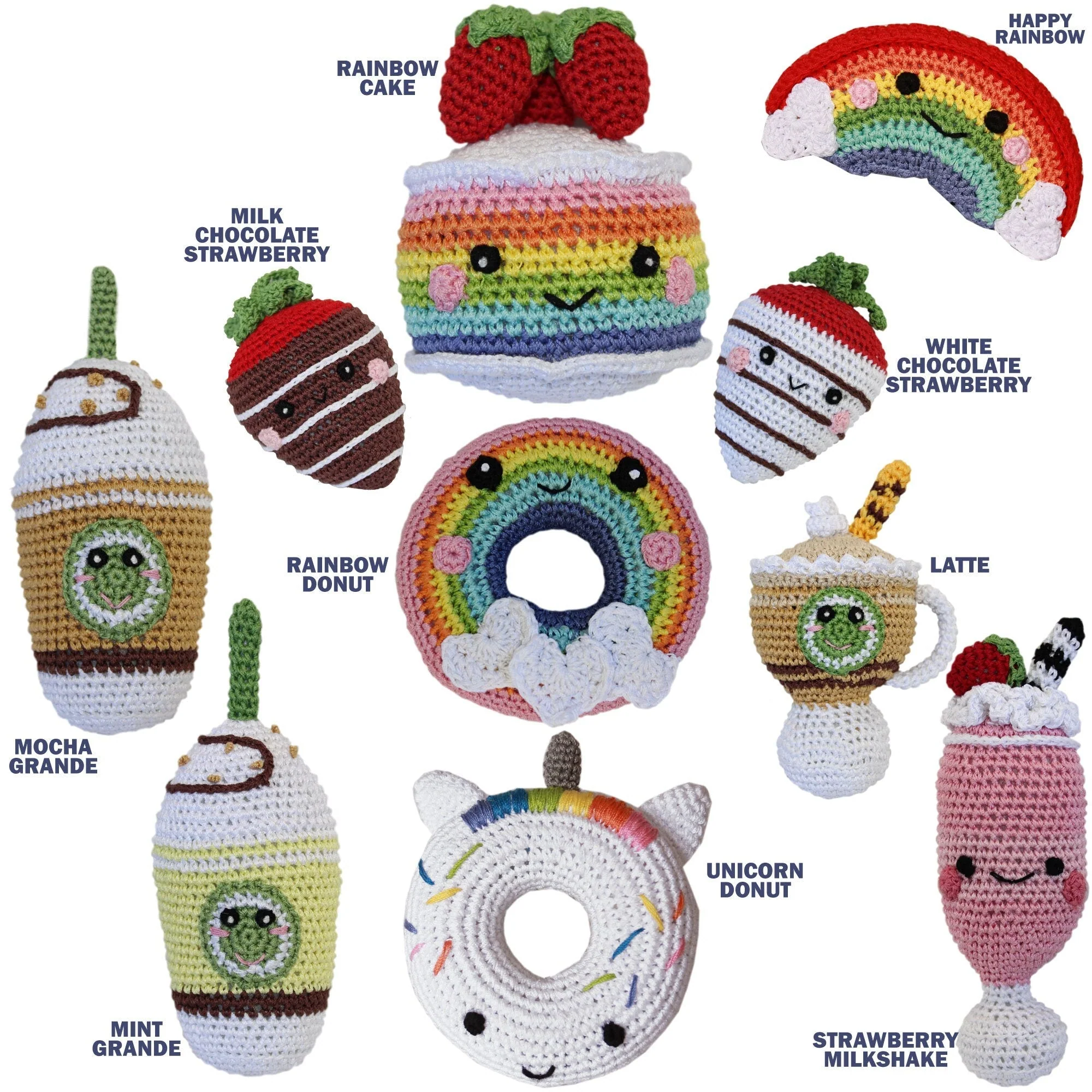 Knit Knacks Organic Cotton Pet & Dog Toys, "Sweet Tooth Group" (Choose from 10 different options!) - Image 2