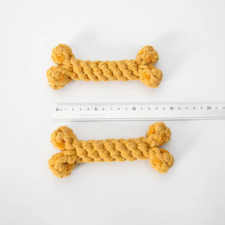 Knitted Knot Cotton Rope Bone Toy - Image 2