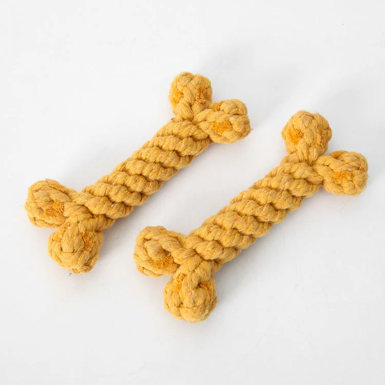Knitted Knot Cotton Rope Bone Toy - Image 4