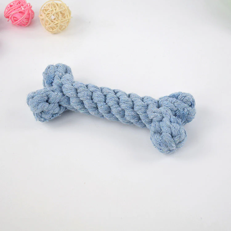 Knitted Knot Cotton Rope Bone Toy - Image 6