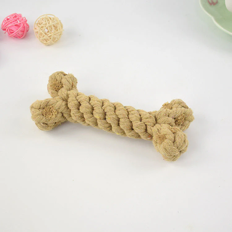 Knitted Knot Cotton Rope Bone Toy - Image 7