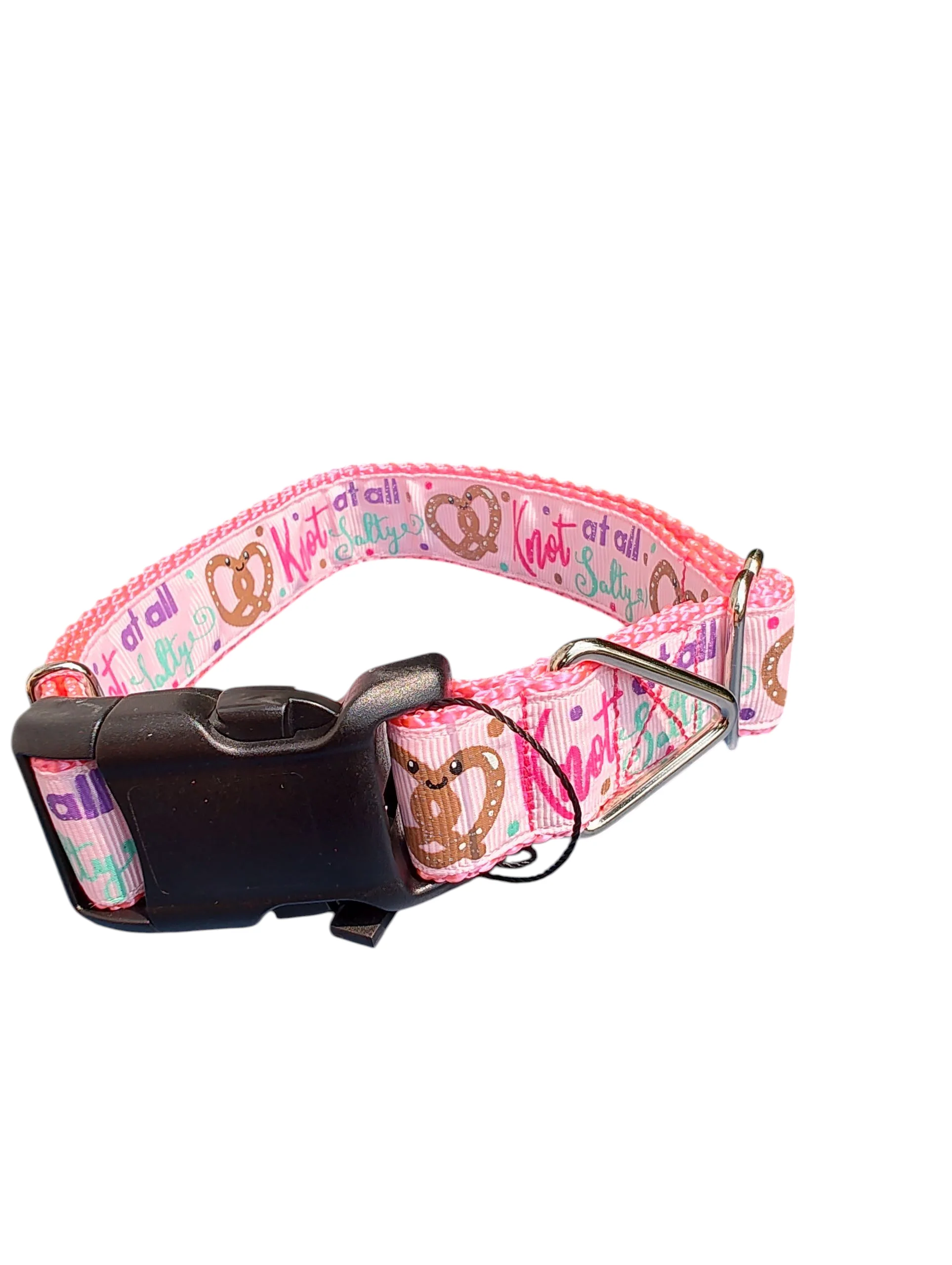 Knot At All Salty Pretzel Nylon Dog Collar - Image 2