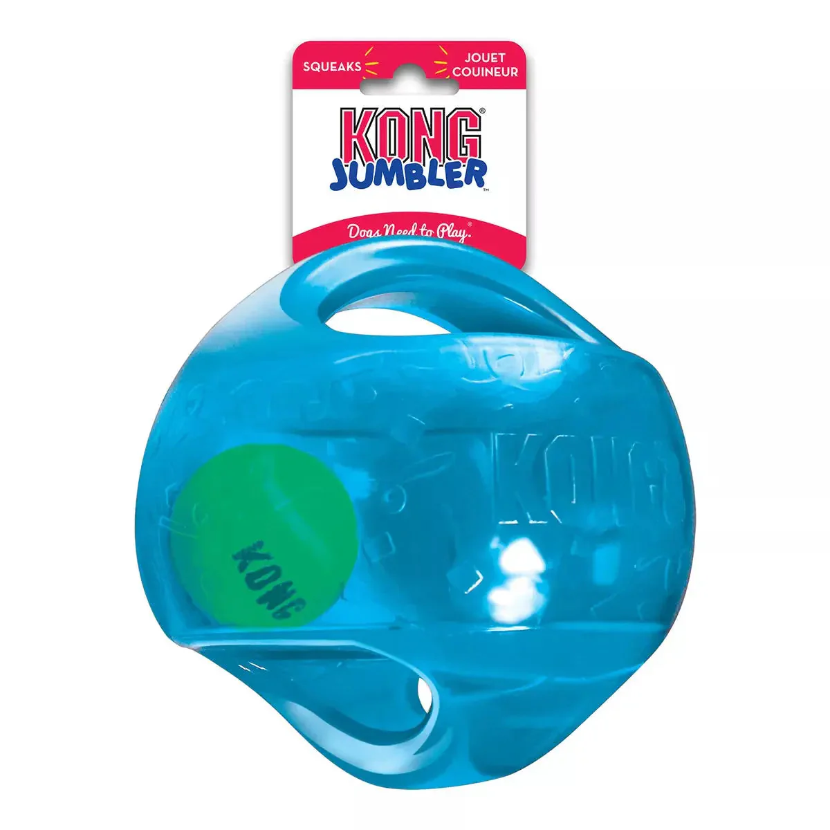 KONG 2-In-1 Jumbler Interactive Dog Toy - Blue - M/L - Image 2