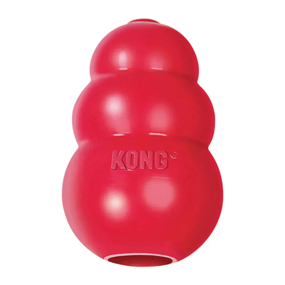 KONG Classic LARGE Durable Fetch & Chew Dog Toy Treat Stuffable 4X2.75" - Image 2
