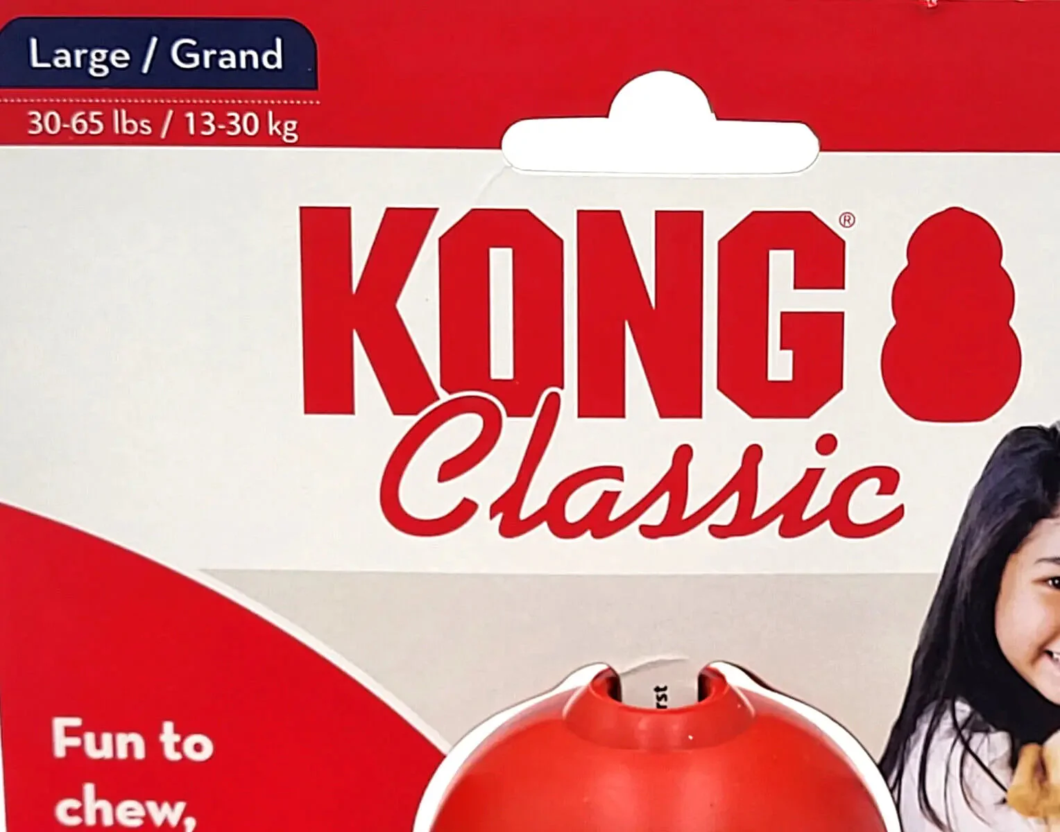 KONG Classic LARGE Durable Fetch & Chew Dog Toy Treat Stuffable 4X2.75" - Image 3