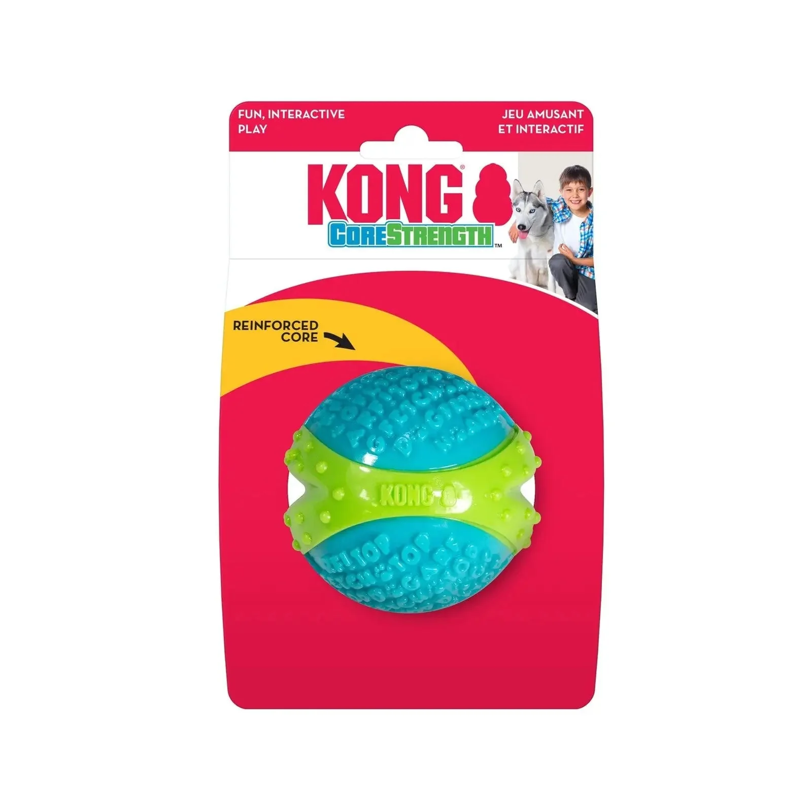 Kong Corestrength Large Green Dog Chew Ball Dental Care Fetch Toy for Dogs - Image 2