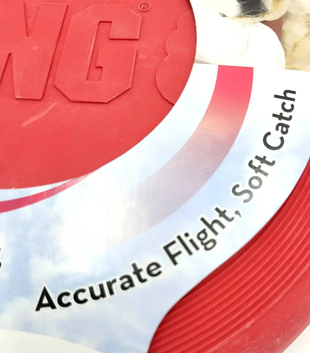 KONG Flexible Flyer Frisbee LARGE 9" Durable Soft Rubber Dog Fetch Toy - Image 6