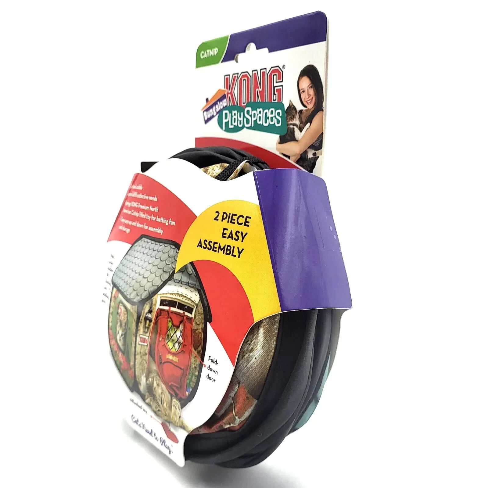 Kong Play Spaces Bungalow with Catnip Cat Kitten Toy - Image 5