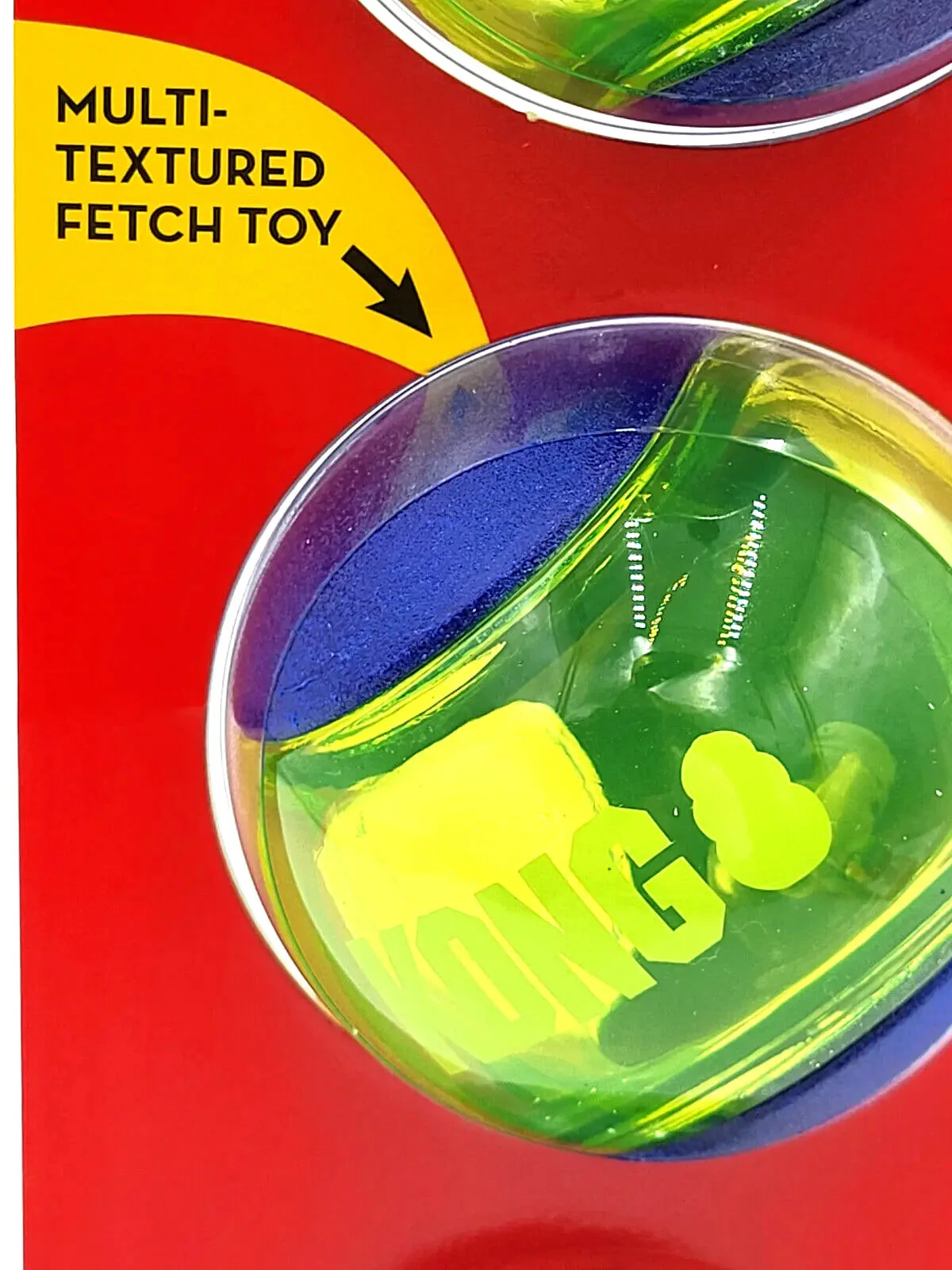 KONG Squeezz Action Ball Medium Blue 3 Pack Squeaky Dog Fetch Toy - Image 7