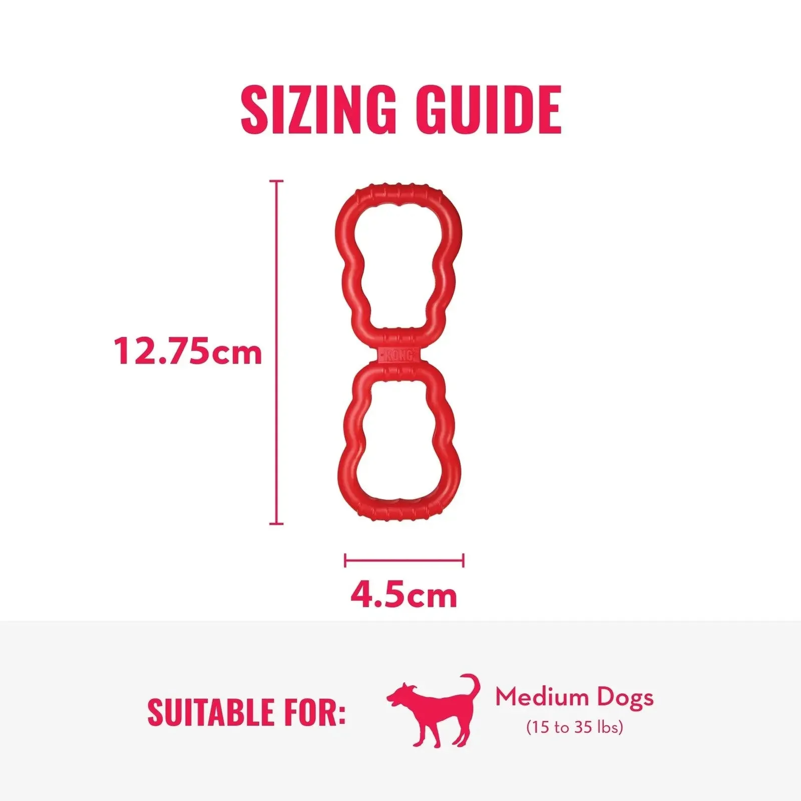 KONG - Tug - Durable Stretchy Rubber, Tug of War Dog Toy - for Medium Dogs - Image 4