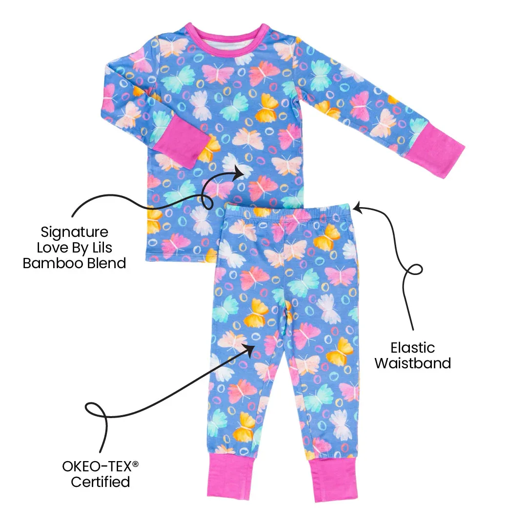 Korrie Butterflies Bamboo 2-Piece Long Sleeve Set - Image 2