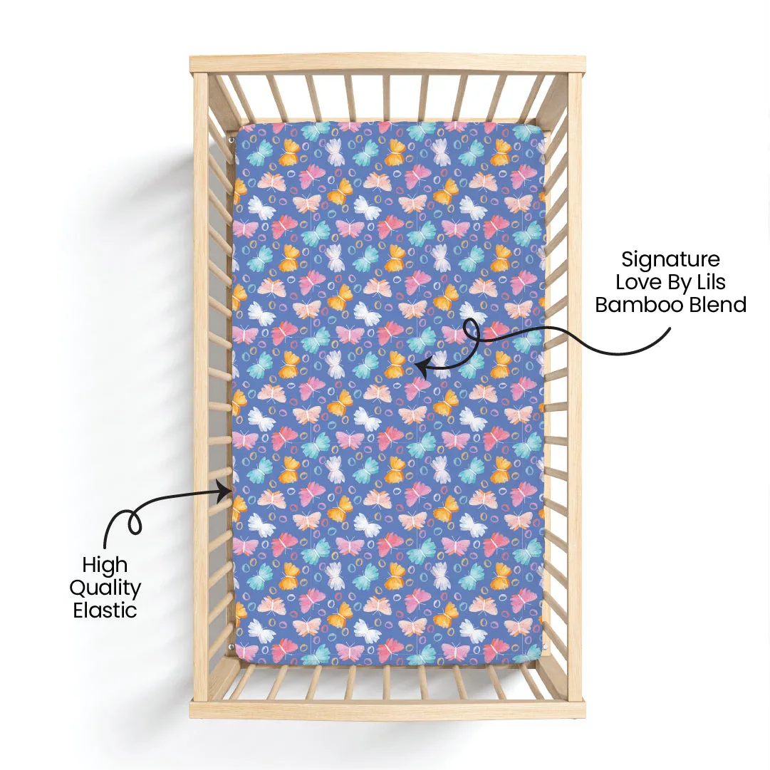 Korrie Butterflies Bamboo Crib Sheet - Image 2