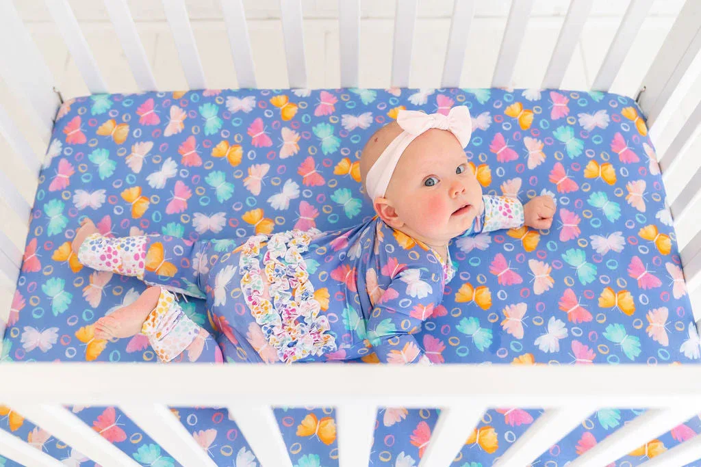 Korrie Butterflies Bamboo Ruffle Convertible Footie - Image 4