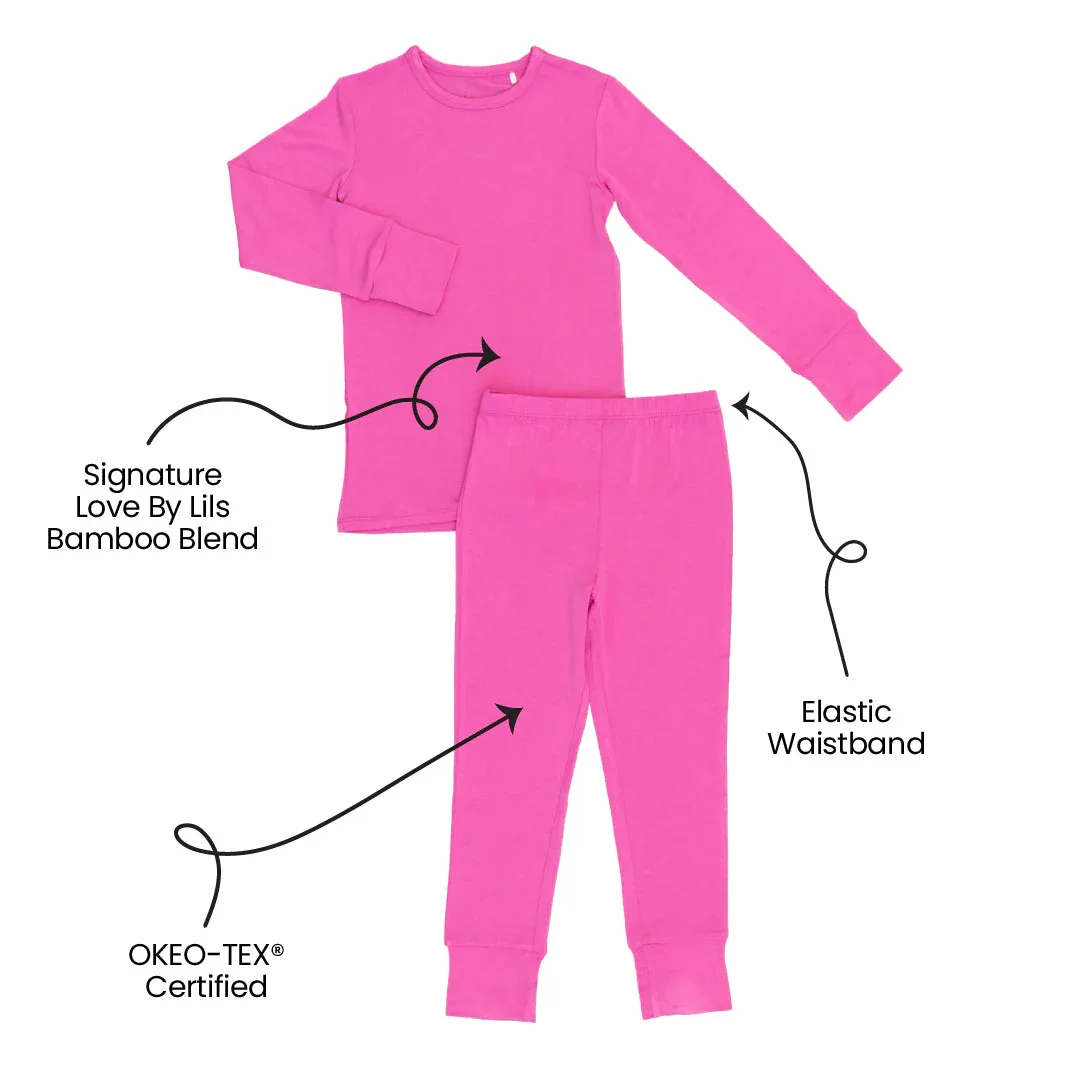 Korrie Pink Bamboo 2-Piece Long Sleeve Set - Image 2
