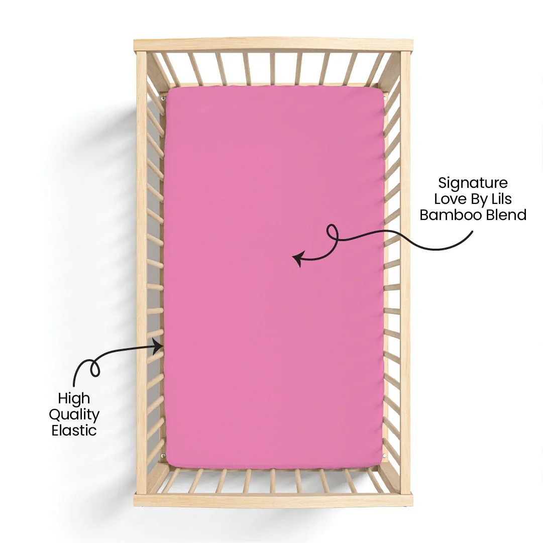 Korrie Pink Bamboo Crib Sheet - Image 2