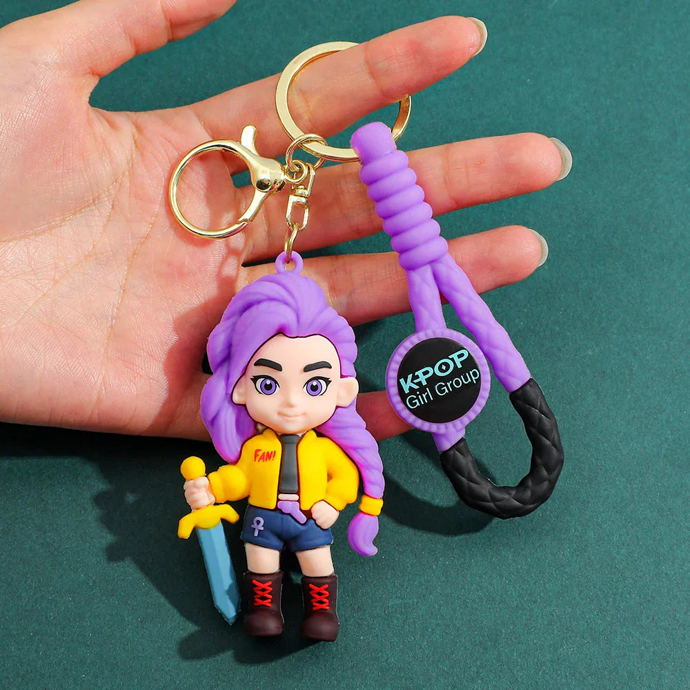 KPOP Demon Hunters Keychain, Tiger Character PVC Figure Keychain, Cute Harajuku Style Key Ring for Kids & Fans Halloween - Image 11