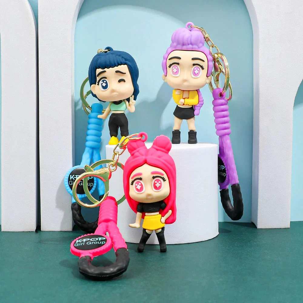 KPOP Demon Hunters Keychain, Tiger Character PVC Figure Keychain, Cute Harajuku Style Key Ring for Kids & Fans Halloween - Image 16