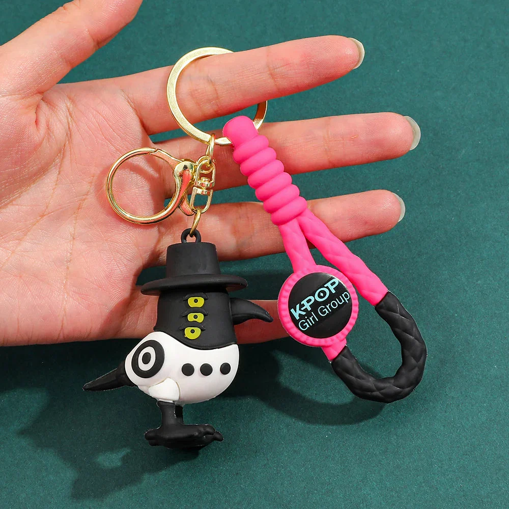 KPOP Demon Hunters Keychain, Tiger Character PVC Figure Keychain, Cute Harajuku Style Key Ring for Kids & Fans Halloween - Image 8