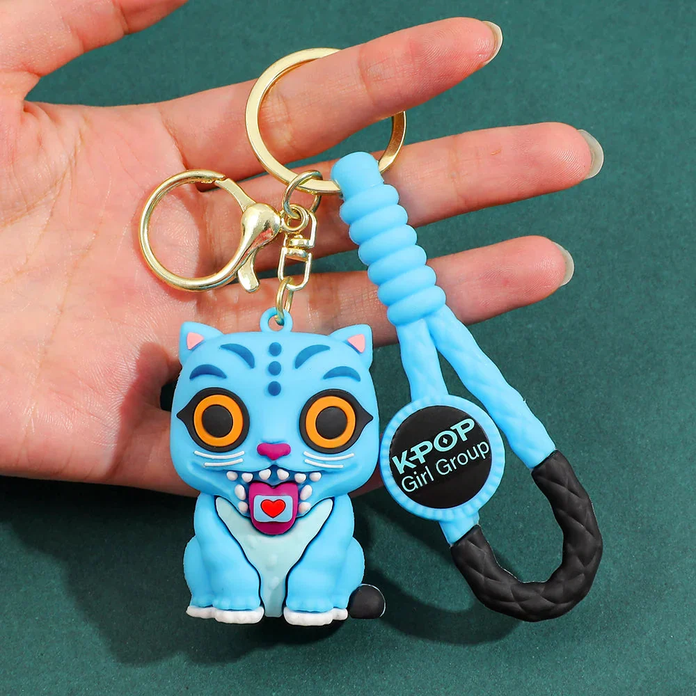 KPOP Demon Hunters Keychain, Tiger Character PVC Figure Keychain, Cute Harajuku Style Key Ring for Kids & Fans Halloween - Image 9