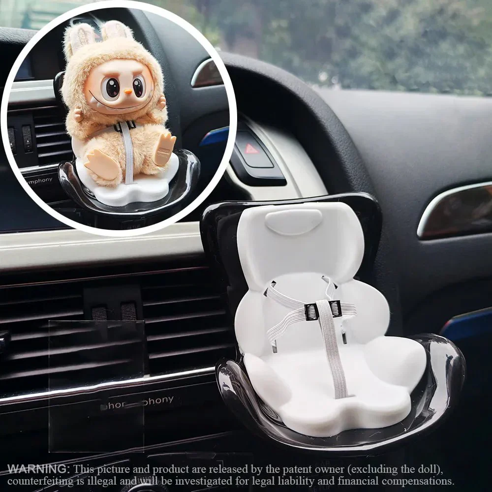 Labubu Car Seat: Cute Air Vent & Safety Seat Decor | Premium Car Charms for Interior Decoration - Image 3