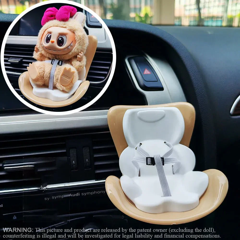 Labubu Car Seat: Cute Air Vent & Safety Seat Decor | Premium Car Charms for Interior Decoration - Image 5