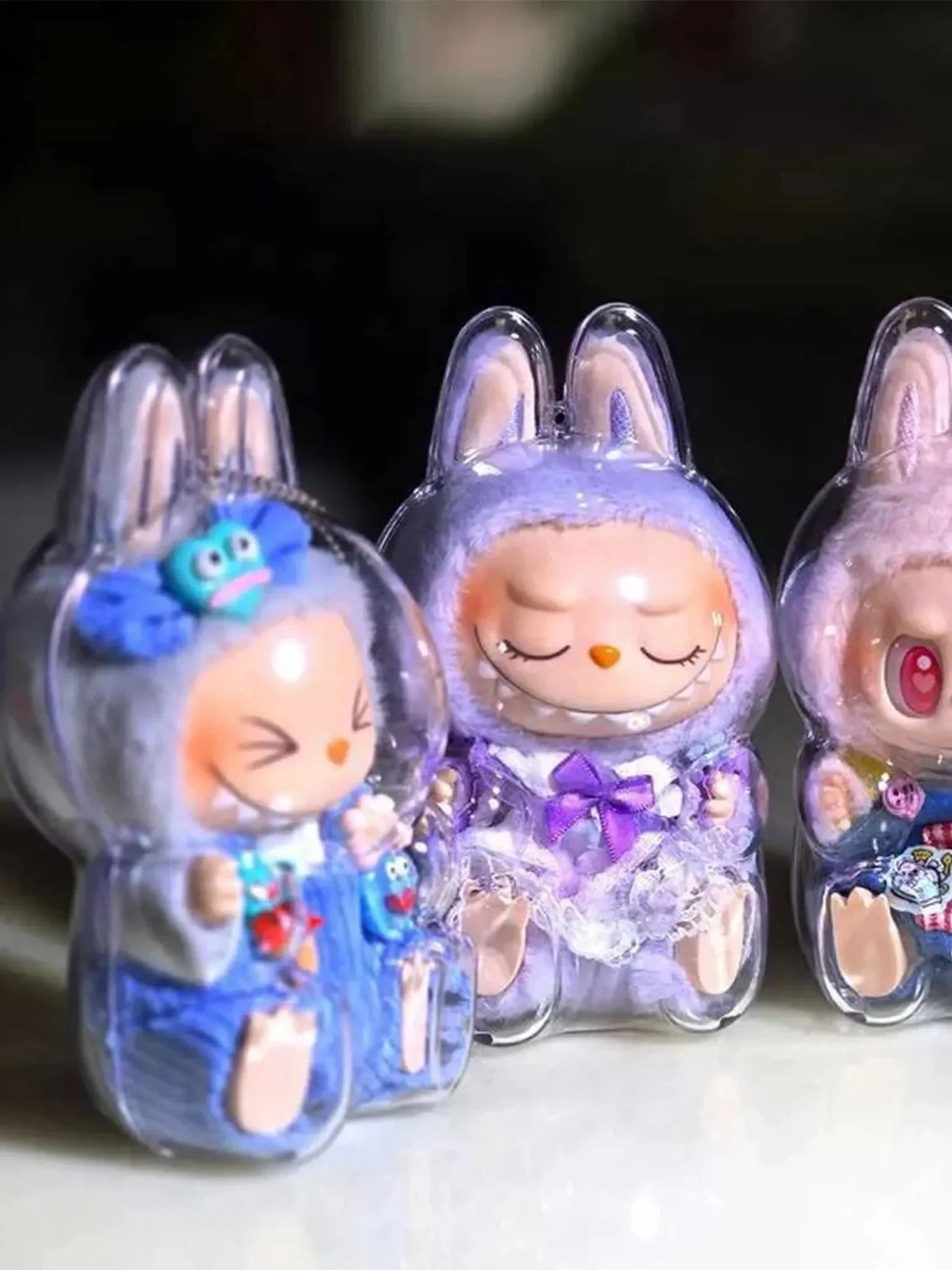Labubu Doll Transparent Protective Cover (Take a Seat) - Image 2