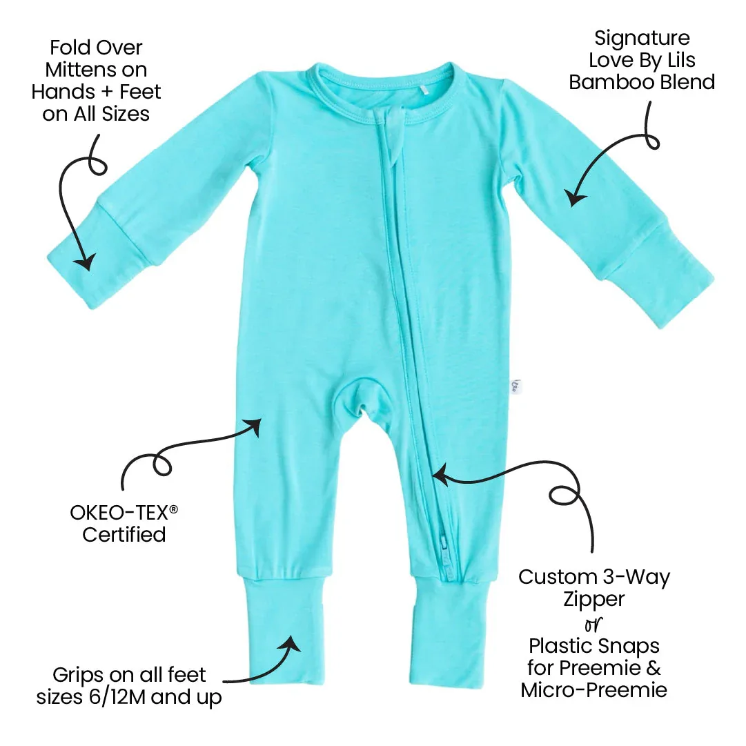 Lagoon Solid Bamboo Convertible Footie - Image 2