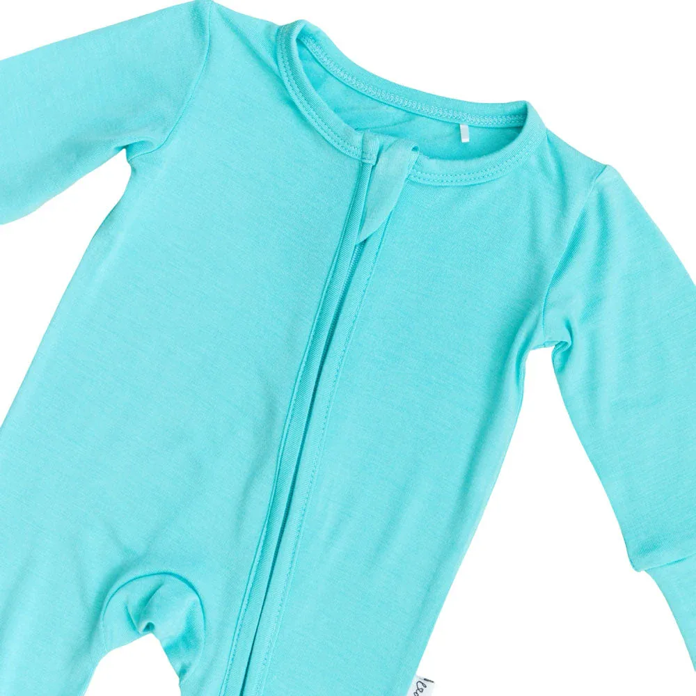 Lagoon Solid Bamboo Convertible Footie - Image 5