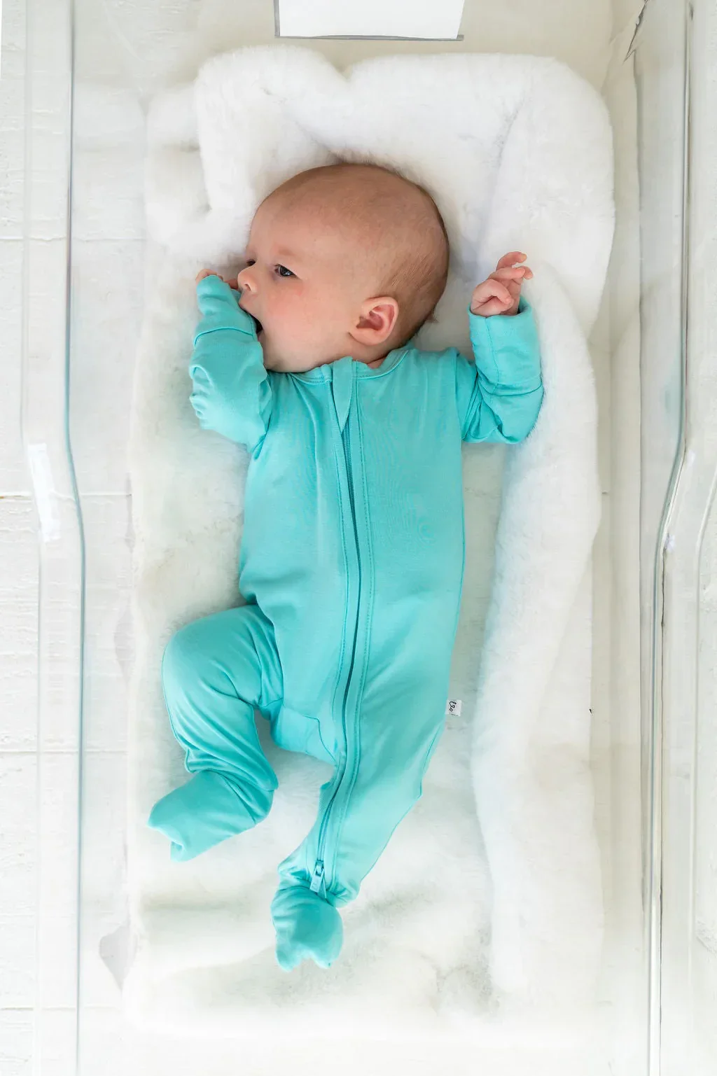 Lagoon Solid Bamboo Convertible Footie - Image 6
