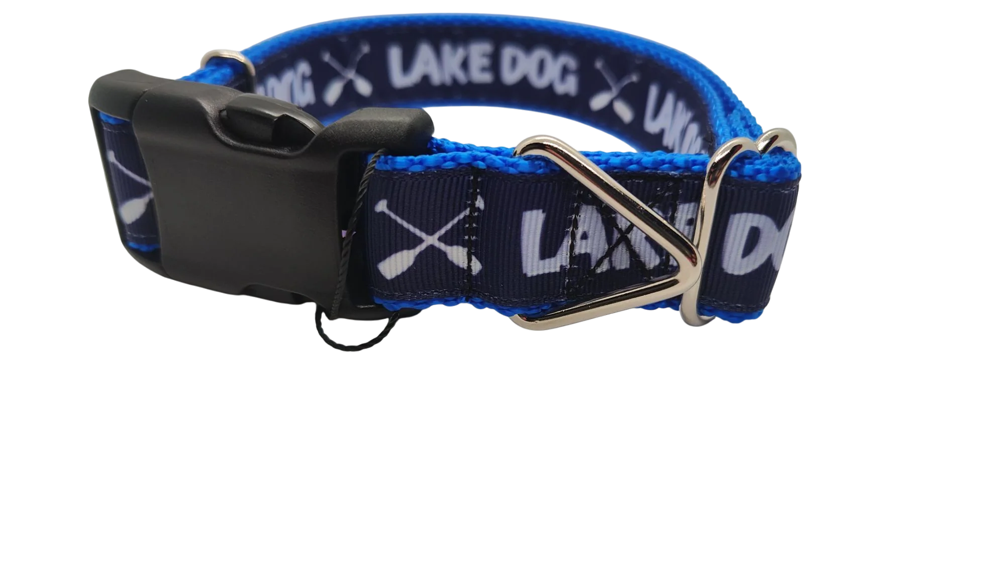 Lake Dog Blue Nylon Dog Collar - Image 2
