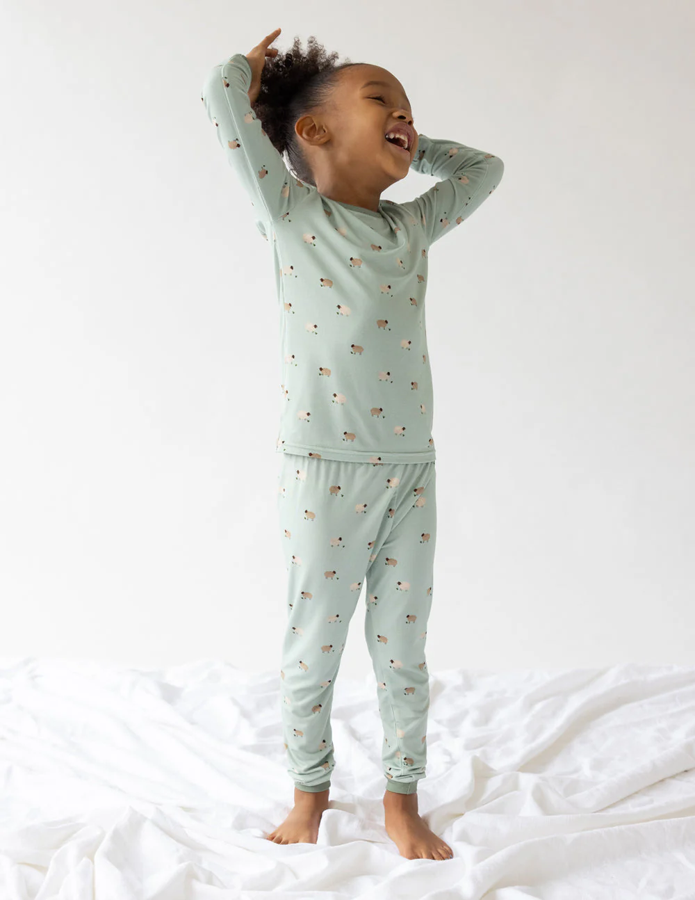 Lamb Bamboo Kids Pajama Set - Image 2