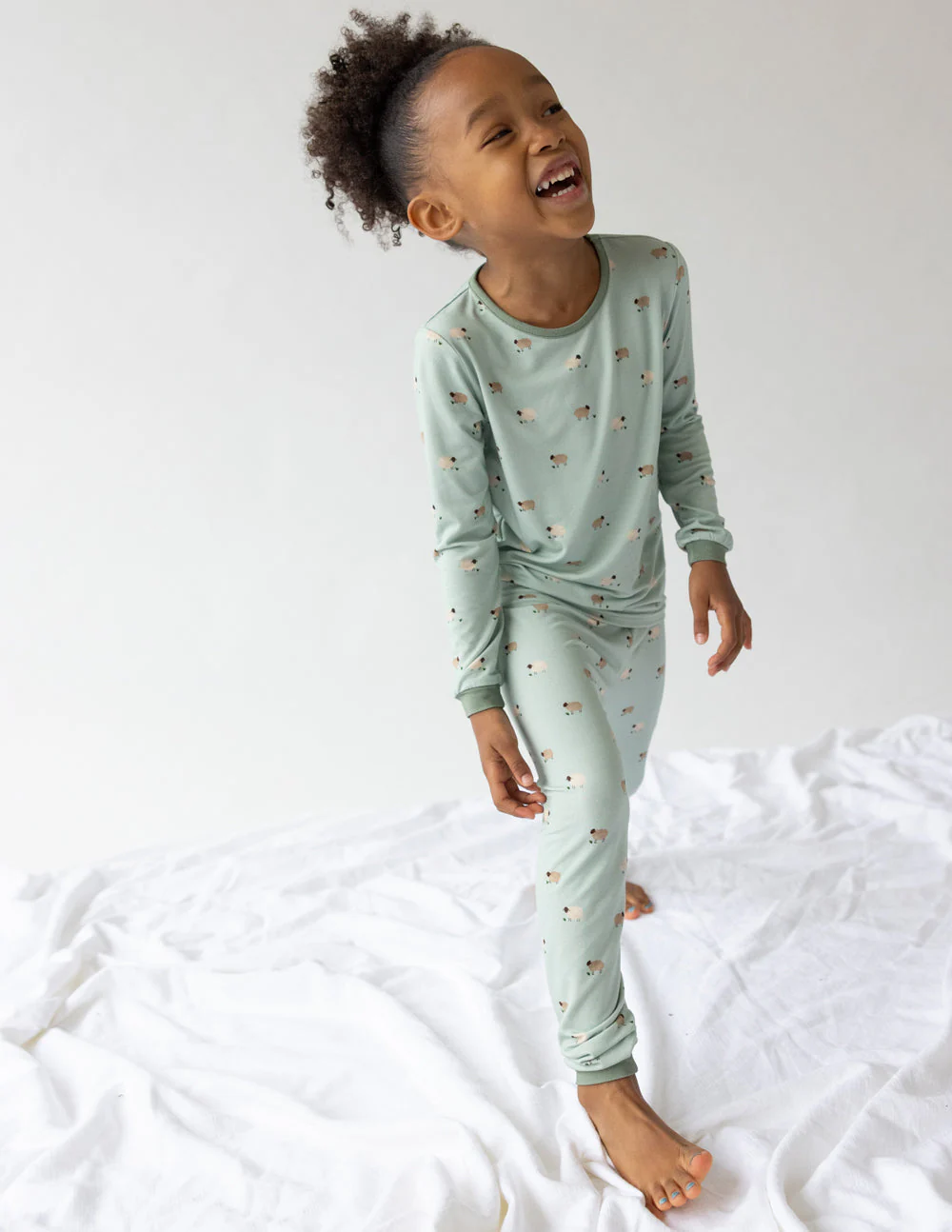 Lamb Bamboo Kids Pajama Set - Image 4