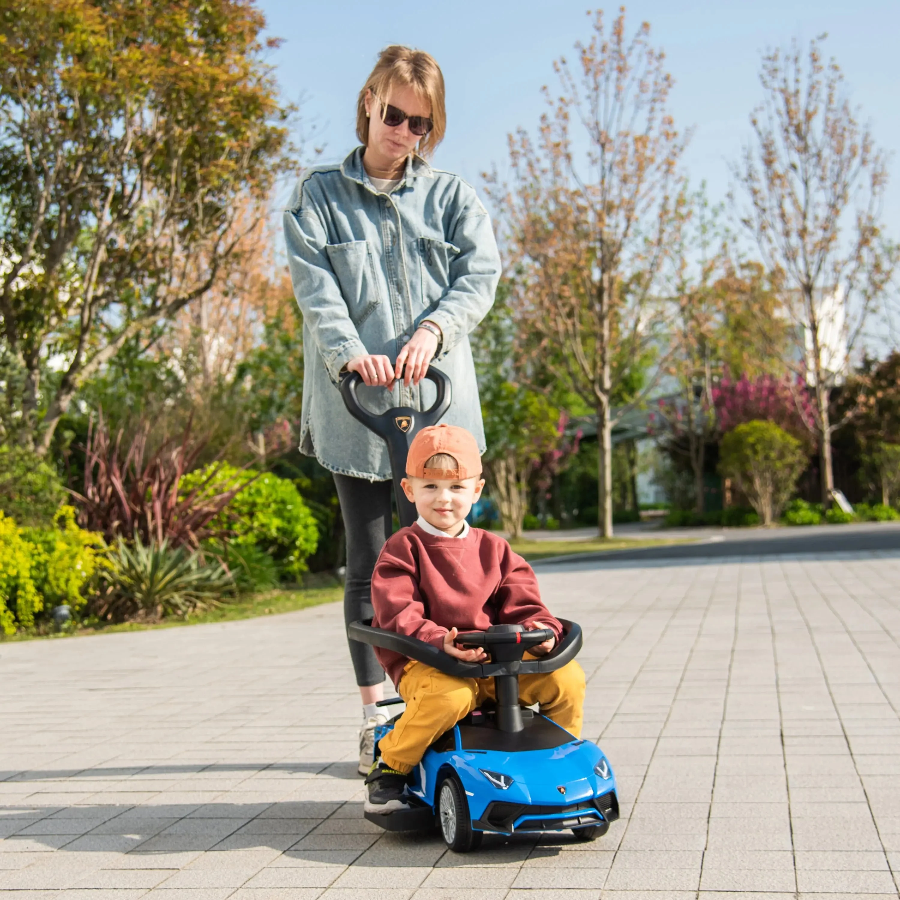 Lamborghini 3-in-1 Kids Push Ride On Toy Car - Image 4
