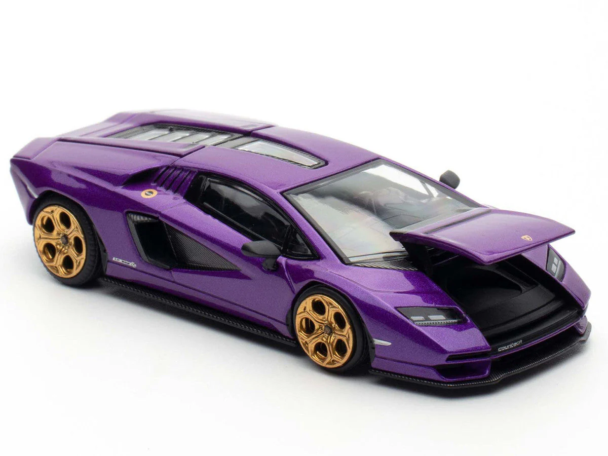 Lamborghini Countach LPI 800-4 Viola Pasifae Purple Metallic "Hong Kong Toycar Salon 2025" 1/64 Diecast Model Car by Pop Race - Image 4