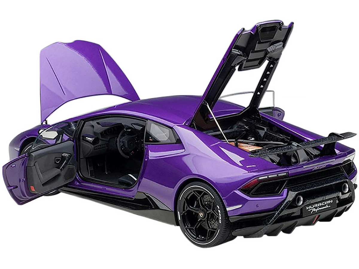Lamborghini Huracan Performante Viola Pasifae / Pearl Purple with Black Wheels 1/12 Model Car by Autoart - Image 2
